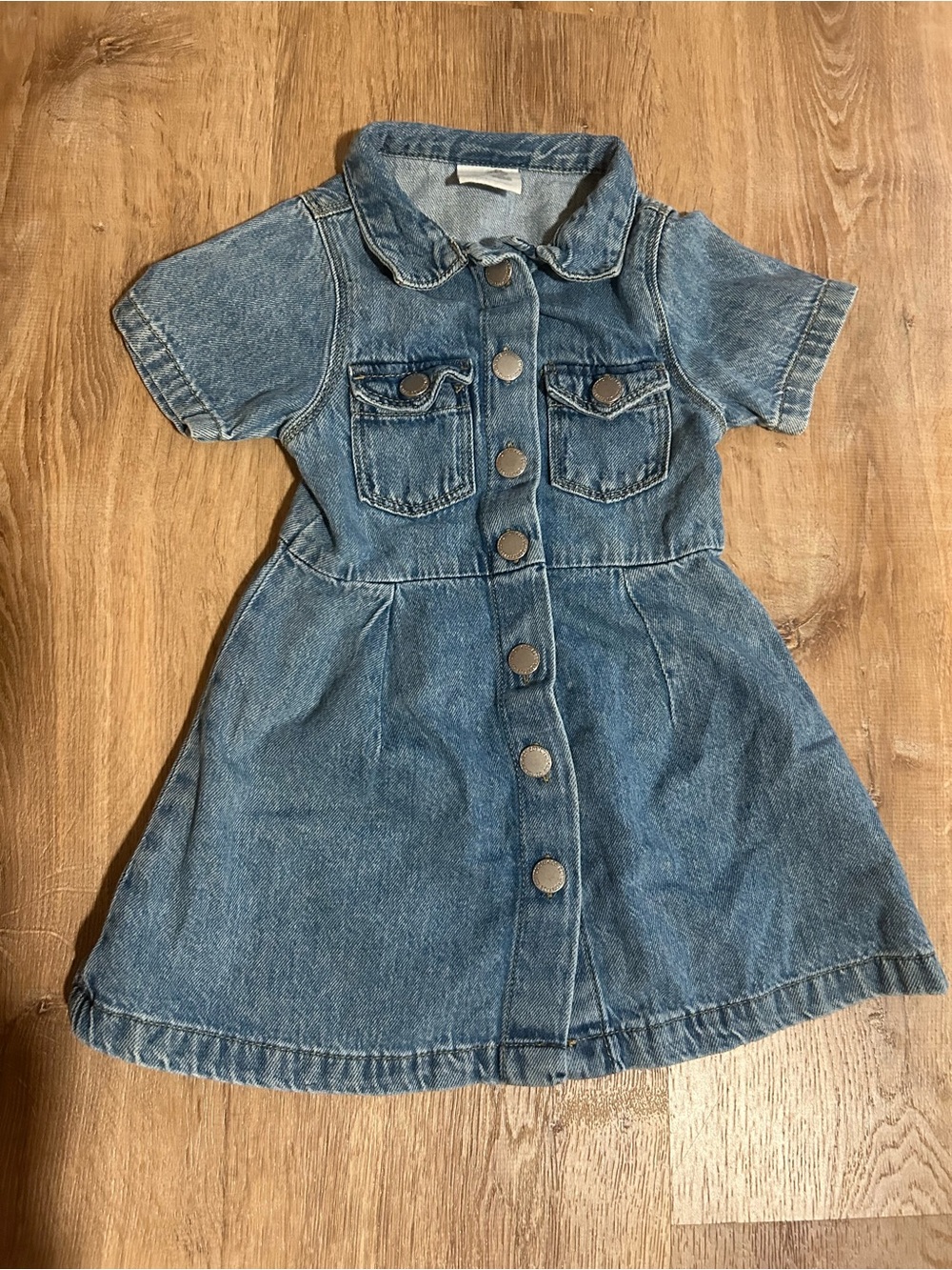 Cotton On Kids Blue Denim Button-Front Dress